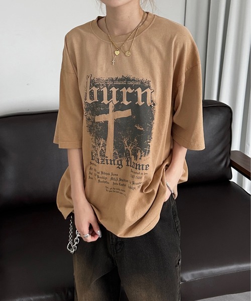 sedacle（セダクル）の「ブリーチ加工チャームT（Tシャツ/カットソー・メンズ・ブラック/グレー/ベージュ・SMALL/MEDIUM/LARGE）」の19枚目の写真