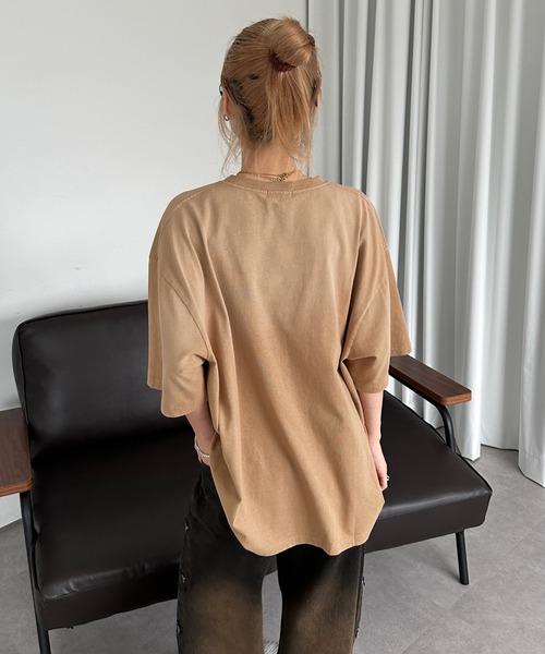 sedacle（セダクル）の「ブリーチ加工チャームT（Tシャツ/カットソー・メンズ・ブラック/グレー/ベージュ・SMALL/MEDIUM/LARGE）」の21枚目の写真