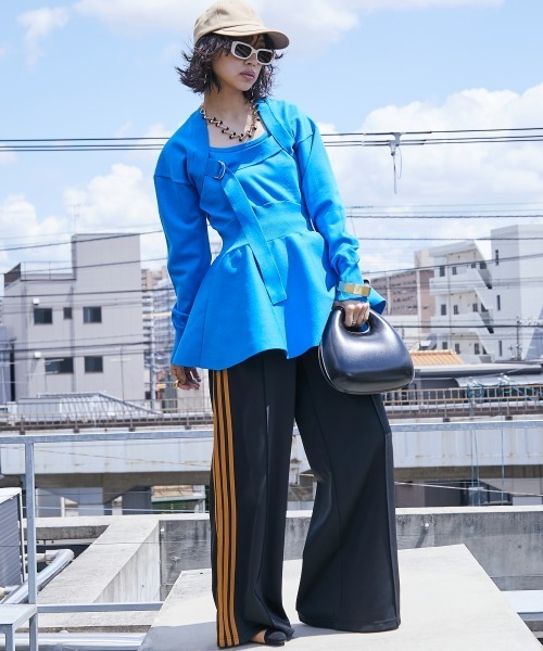 GEVS.(ジェイヴィス)の「 サイドライントラックパンツ <大きいサイズ有>GEVS.(その他パンツ・レディース・ブラック/グレー・M/L/LL/3L/4L/5L)」の15枚目の写真