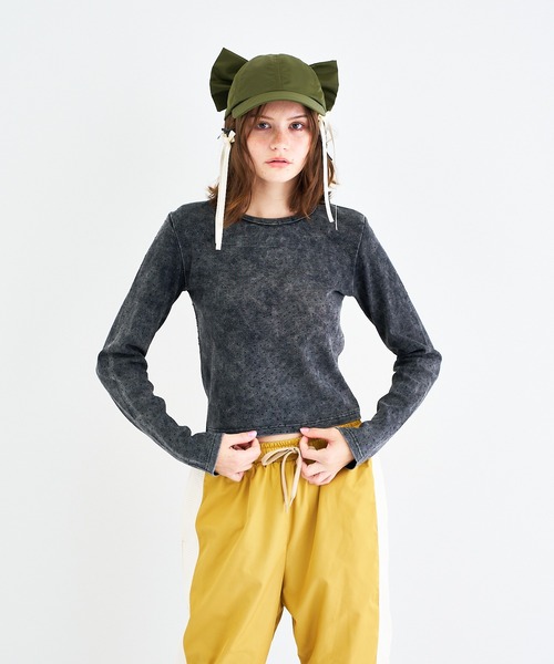 ANNA SUI NYC(アナ スイ エヌ ワイ シー)の「ヴィンテージライクラインストーンロングスリーブTシャツ(Tシャツ/カットソー・レディース・ブラック・FREE)」の6枚目の写真