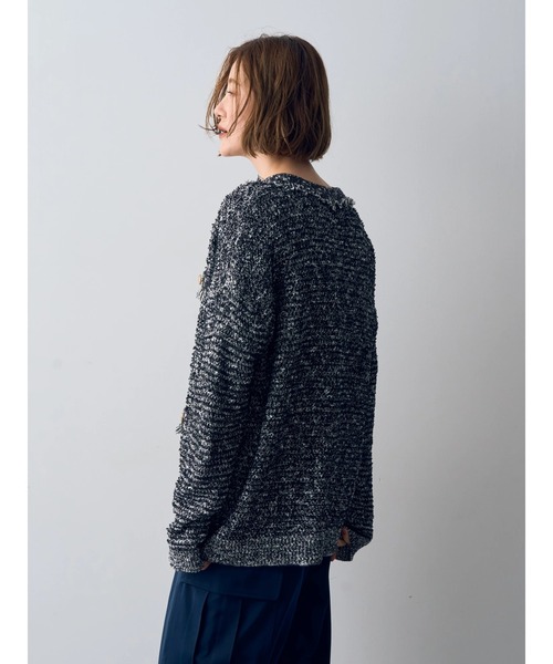 YECCA VECCA（イェッカヴェッカ）の「ラメツイードニットカーディガン（カーディガン/ボレロ・レディース・その他16/ライトベージュ・FREE）」の20枚目の写真