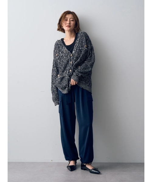 YECCA VECCA（イェッカヴェッカ）の「ラメツイードニットカーディガン（カーディガン/ボレロ・レディース・その他16/ライトベージュ・FREE）」の16枚目の写真