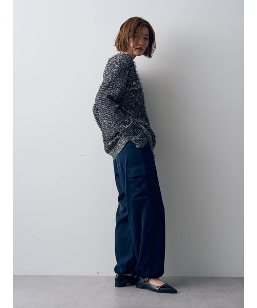 YECCA VECCA（イェッカヴェッカ）の「ラメツイードニットカーディガン（カーディガン/ボレロ・レディース・その他16/ライトベージュ・FREE）」の13枚目の写真