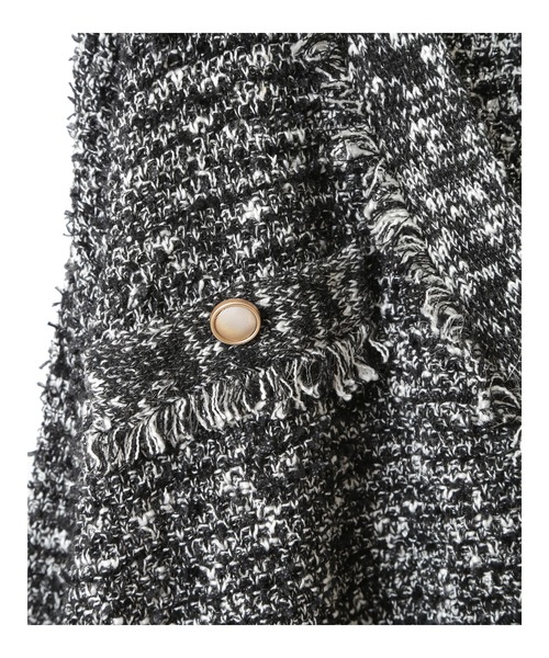 YECCA VECCA（イェッカヴェッカ）の「ラメツイードニットカーディガン（カーディガン/ボレロ・レディース・その他16/ライトベージュ・FREE）」の7枚目の写真