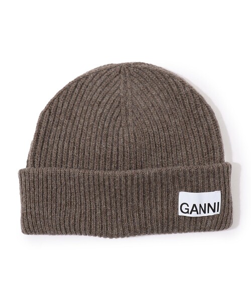 GANNI(ガニー)の「GANNI Light stuctured リブニットビーニー(ニットキャップ/ビーニー・レディース・ブラウン系その他/ライトピンク/ピンク・FREE)」の2枚目の写真