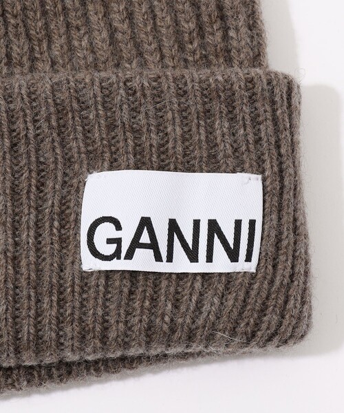GANNI(ガニー)の「GANNI Light stuctured リブニットビーニー(ニットキャップ/ビーニー・レディース・ブラウン系その他/ライトピンク/ピンク・FREE)」の6枚目の写真
