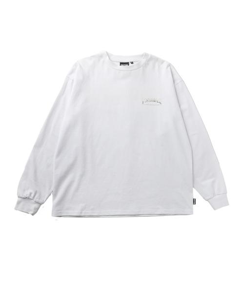 THRASHER（スラッシャー）の「THRASHER×MSG/スラッシャー 別注 ビンテージライク ワンポイントロゴ クルーネック 加工プリントロングスリーブTシャツ（Tシャツ/カットソー・メンズ・チャコール/ホワイト/ブラック/ブラック系2/ホワイト系2/グレー系2/アッシュ/ブラック系3・L/M/S/XL）」の9枚目の写真