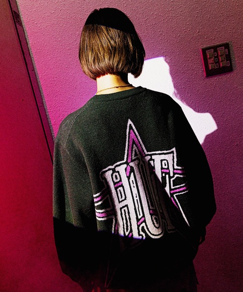 HUF（ハフ）の「GALACTIC JACQUARD SWEATER / HUF ニット セーター 長袖（ニット/セーター・メンズ・グリーン系その他/ブラック/グレー・SMALL/MEDIUM/LARGE/X-LARGE/XX-LARGE）」の10枚目の写真