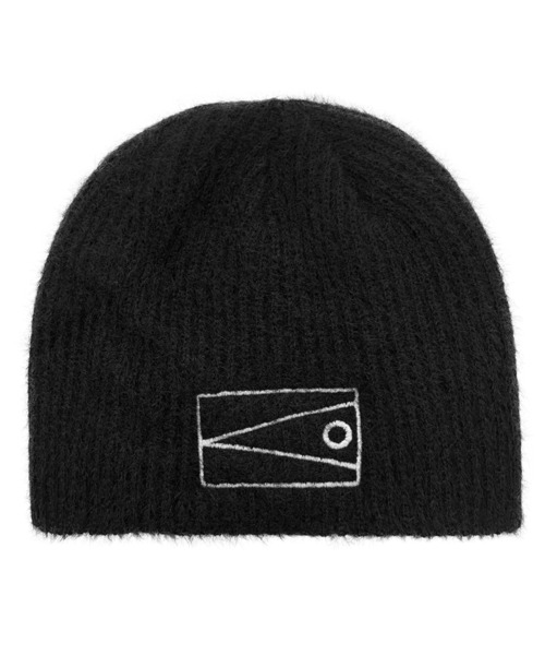 OY(オーワイ)の「『OY/オーワイ』 HAIRY S.L BEANIE/ヘアリーS.Lビーニー(ニットキャップ/ビーニー・レディース・ライトグレー/ブラック・FREE)」の2枚目の写真