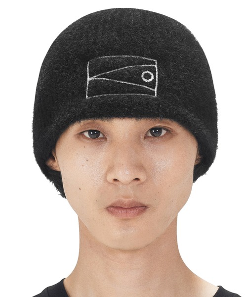 OY(オーワイ)の「『OY/オーワイ』 HAIRY S.L BEANIE/ヘアリーS.Lビーニー(ニットキャップ/ビーニー・レディース・ライトグレー/ブラック・FREE)」の5枚目の写真