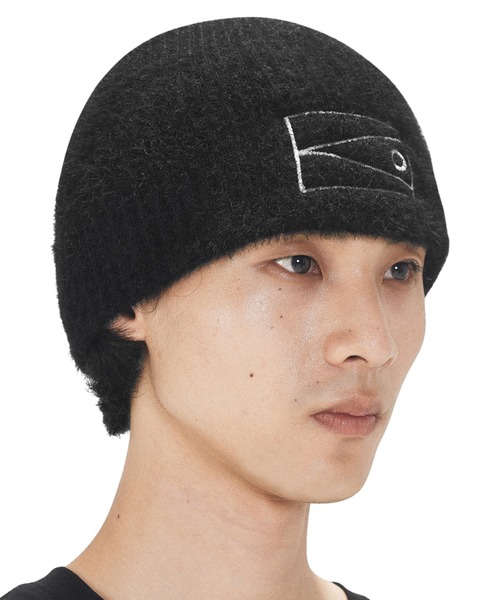 OY(オーワイ)の「『OY/オーワイ』 HAIRY S.L BEANIE/ヘアリーS.Lビーニー(ニットキャップ/ビーニー・レディース・ライトグレー/ブラック・FREE)」の6枚目の写真