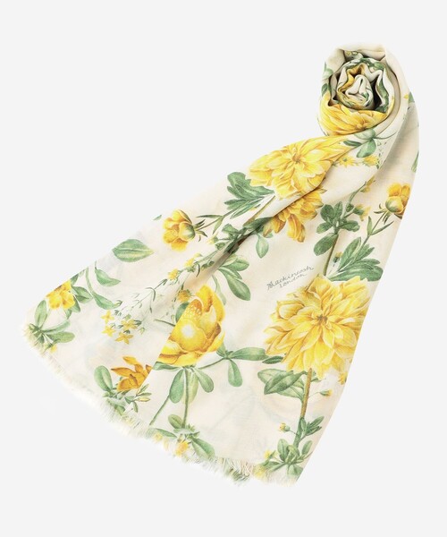 MACKINTOSH LONDON（マッキントッシュ ロンドン）の「ヴィンテージフラワーストール（ストール/ショール・レディース・イエロー/ネイビー・FREE）」の6枚目の写真