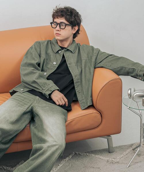 SENSE OF PLACE by URBAN RESEARCH（センスオブプレイスバイアーバンリサーチ）の「『セットアップ対応』ツイストデニムジャケット（デニムジャケット・メンズ・パープル/グリーン・MEDIUM/LARGE）」の14枚目の写真