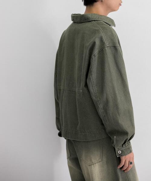 SENSE OF PLACE by URBAN RESEARCH（センスオブプレイスバイアーバンリサーチ）の「『セットアップ対応』ツイストデニムジャケット（デニムジャケット・メンズ・パープル/グリーン・MEDIUM/LARGE）」の18枚目の写真