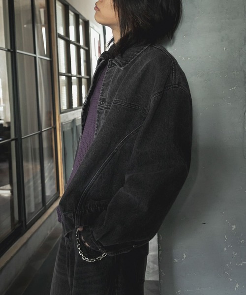 SENSE OF PLACE by URBAN RESEARCH（センスオブプレイスバイアーバンリサーチ）の「『セットアップ対応』ツイストデニムジャケット（デニムジャケット・メンズ・パープル/グリーン・MEDIUM/LARGE）」の11枚目の写真