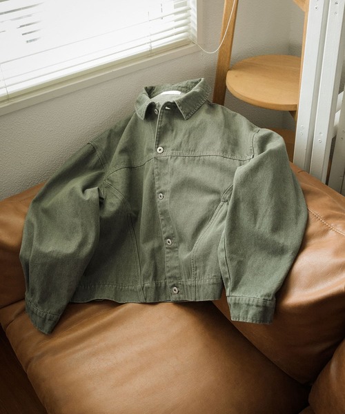 SENSE OF PLACE by URBAN RESEARCH（センスオブプレイスバイアーバンリサーチ）の「『セットアップ対応』ツイストデニムジャケット（デニムジャケット・メンズ・パープル/グリーン・MEDIUM/LARGE）」の13枚目の写真