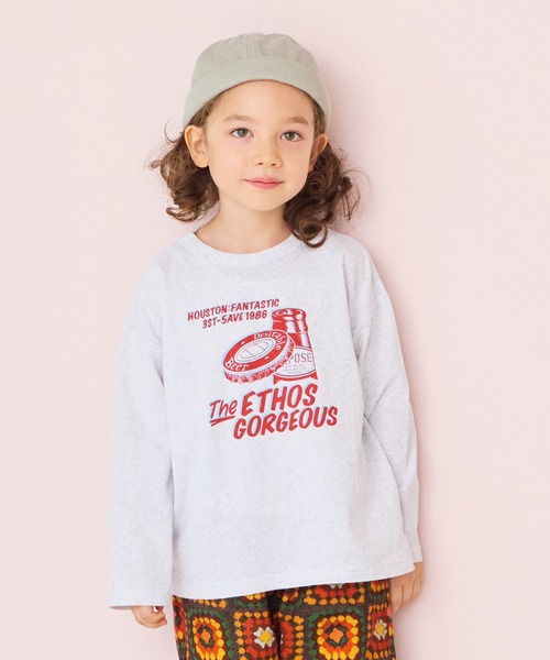 Life Support Products（ライフサポートプロダクツ）の「プリントロンティー（Tシャツ/カットソー・キッズ・ラベンダー/オフホワイト/グレー/ライトブルー/杢グレー/チャコール/ホワイト系その他/レッド/モスグリーン/ライトピンク・120/110/100/95/90/80/150/140/130）」の3枚目の写真