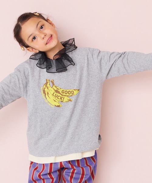 Life Support Products（ライフサポートプロダクツ）の「プリントロンティー（Tシャツ/カットソー・キッズ・ラベンダー/オフホワイト/グレー/ライトブルー/杢グレー/チャコール/ホワイト系その他/レッド/モスグリーン/ライトピンク・120/110/100/95/90/80/150/140/130）」の4枚目の写真