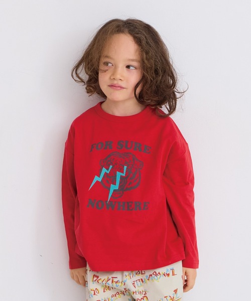 Life Support Products（ライフサポートプロダクツ）の「プリントロンティー（Tシャツ/カットソー・キッズ・ラベンダー/オフホワイト/グレー/ライトブルー/杢グレー/チャコール/ホワイト系その他/レッド/モスグリーン/ライトピンク・120/110/100/95/90/80/150/140/130）」の10枚目の写真