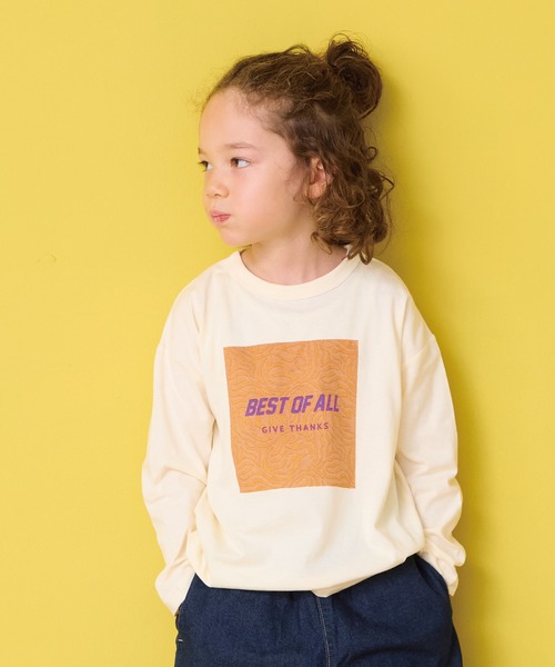 Life Support Products（ライフサポートプロダクツ）の「プリントロンティー（Tシャツ/カットソー・キッズ・ラベンダー/オフホワイト/グレー/ライトブルー/杢グレー/チャコール/ホワイト系その他/レッド/モスグリーン/ライトピンク・120/110/100/95/90/80/150/140/130）」の2枚目の写真