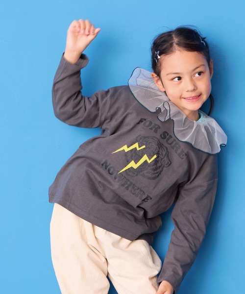 Life Support Products（ライフサポートプロダクツ）の「プリントロンティー（Tシャツ/カットソー・キッズ・ラベンダー/オフホワイト/グレー/ライトブルー/杢グレー/チャコール/ホワイト系その他/レッド/モスグリーン/ライトピンク・120/110/100/95/90/80/150/140/130）」の5枚目の写真