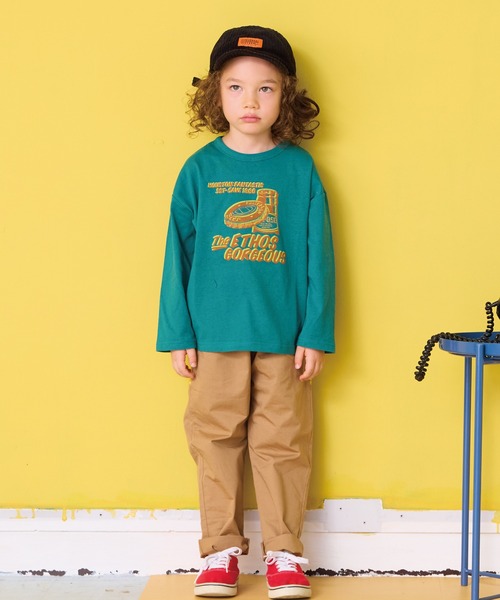 Life Support Products（ライフサポートプロダクツ）の「プリントロンティー（Tシャツ/カットソー・キッズ・ラベンダー/オフホワイト/グレー/ライトブルー/杢グレー/チャコール/ホワイト系その他/レッド/モスグリーン/ライトピンク・120/110/100/95/90/80/150/140/130）」の12枚目の写真