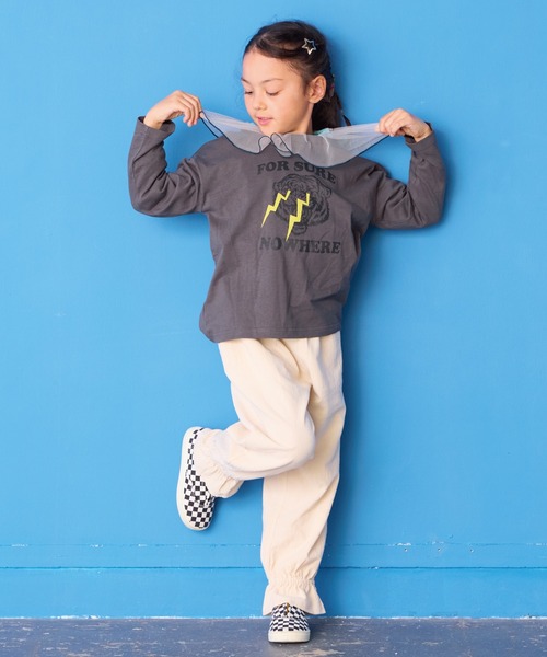 Life Support Products（ライフサポートプロダクツ）の「プリントロンティー（Tシャツ/カットソー・キッズ・ラベンダー/オフホワイト/グレー/ライトブルー/杢グレー/チャコール/ホワイト系その他/レッド/モスグリーン/ライトピンク・120/110/100/95/90/80/150/140/130）」の20枚目の写真