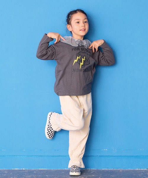 Life Support Products（ライフサポートプロダクツ）の「プリントロンティー（Tシャツ/カットソー・キッズ・ラベンダー/オフホワイト/グレー/ライトブルー/杢グレー/チャコール/ホワイト系その他/レッド/モスグリーン/ライトピンク・120/110/100/95/90/80/150/140/130）」の19枚目の写真