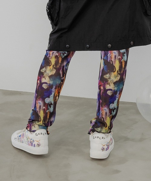 ScoLar(スカラー)の「143626:花・アート・アニマル 3柄展開ラメニットソーレギンス(レギンス/スパッツ・レディース・ネイビー/ブラック/グレー・M)」の15枚目の写真