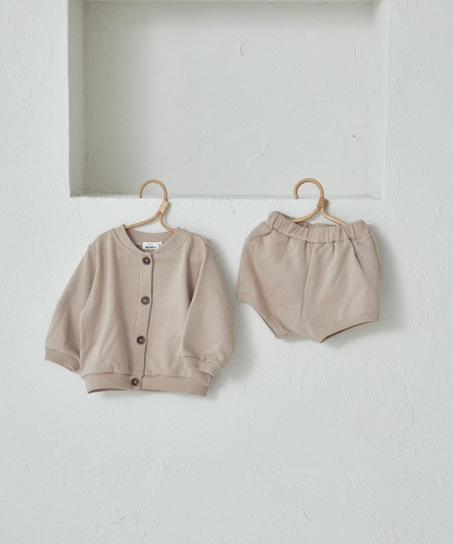 pairmanon（ペアマノン）の「【ベビー】裏毛 ブルゾン風 セットアップ（その他ベビーウェア・キッズ・ブラウン/ベージュ/ホワイト系その他/ブラック系その他・70/80）」の4枚目の写真