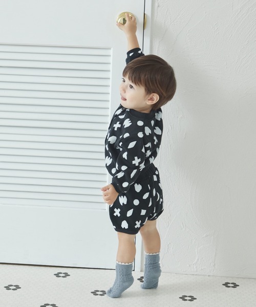 pairmanon（ペアマノン）の「【ベビー】裏毛 ブルゾン風 セットアップ（その他ベビーウェア・キッズ・ブラウン/ベージュ/ホワイト系その他/ブラック系その他・70/80）」の8枚目の写真