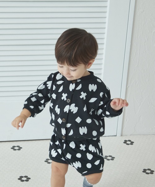 pairmanon（ペアマノン）の「【ベビー】裏毛 ブルゾン風 セットアップ（その他ベビーウェア・キッズ・ブラウン/ベージュ/ホワイト系その他/ブラック系その他・70/80）」の9枚目の写真