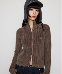 METAL MOTIF ZIP ニット