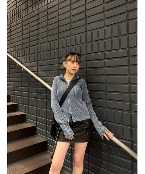 LAGUA GEM ZIP ニットロンパース GRY -靴＆ファッション通販