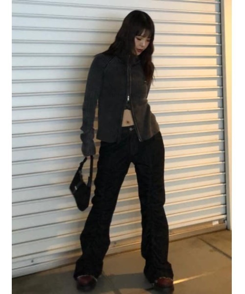 ニット セーター L MOTIF ZIP ニット レディース METAL MOTIF ZIP ニット（ニット/セーター）｜LAGUA GEM