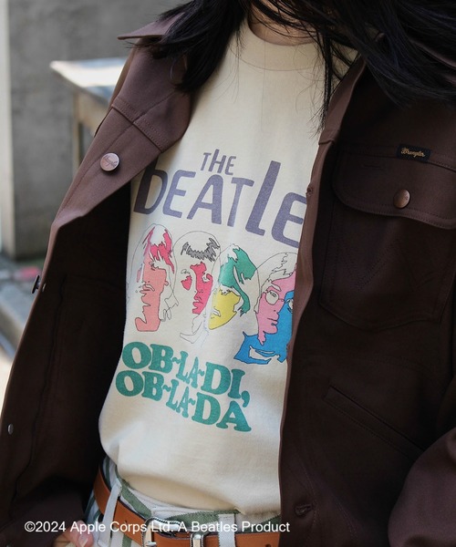 Lee（リー）の「Wrangler/ラングラー【BEATLESxWrangler】コラボ第2段！クルーネックTシャツ（Tシャツ/カットソー・メンズ・ホワイト/ベージュ/レッド・SMALL/MEDIUM/LARGE）」の13枚目の写真
