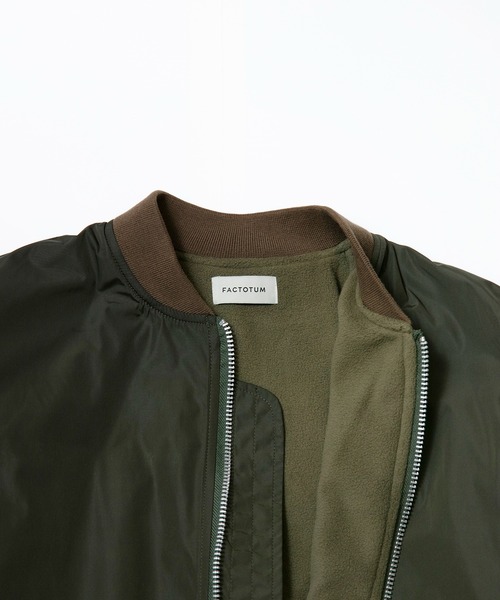 FACTOTUM（ファクトタム）の「【FACTOTUM】 Nylon MA-1（MA-1・メンズ・ブラック/カーキ・46/48）」の4枚目の写真