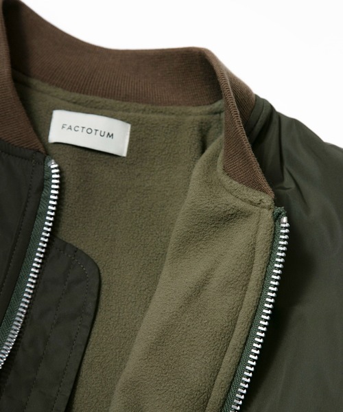 FACTOTUM（ファクトタム）の「【FACTOTUM】 Nylon MA-1（MA-1・メンズ・ブラック/カーキ・46/48）」の5枚目の写真