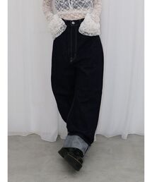 SOMETHING | 【Something】スーパーハイライズワイドストレートデニムパンツ(デニムパンツ)