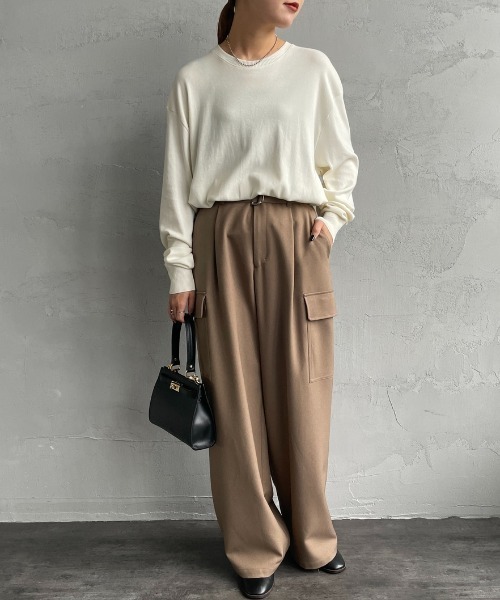 gicipi（ジチピ）の「[GICIPI/ジチピ] LUPO クルーネックコットンニットソー（ニット/セーター・レディース・ブラック系その他/ホワイト/ブラック/グレー系その他・5/4）」の8枚目の写真