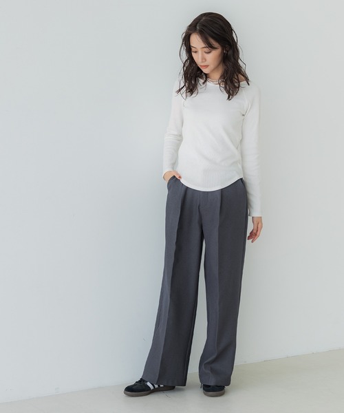 coca(coca)(コカ)の「【WEB限定セール】ラグランスリーブ リブトップス(Tシャツ/カットソー・レディース・B/ブラック/ホワイト/A・S/XL/L/M)」の12枚目の写真