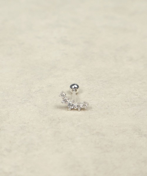 セール】【金属アレルギー対応】 5連 キュービック ピアス（片耳