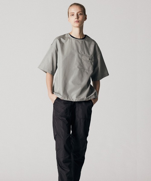 TAION(タイオン)の「【TAION(タイオン)】〈ユニセックス〉ノンダウン ミリタリー ハーフスリーブカットソー(Tシャツ/カットソー・メンズ・ブラック/オフホワイト/ライトブラウン/オリーブ/クリーム/グリーン系その他7/ダークオリーブ/ダークネイビー/チャコールグレー/ダークグリーン系/その他3/ダークグリーン・XL/L/XS/M/S)」の10枚目の写真