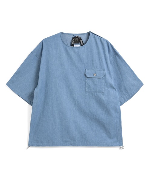 TAION(タイオン)の「【TAION(タイオン)】〈ユニセックス〉ノンダウン ミリタリー ハーフスリーブカットソー(Tシャツ/カットソー・メンズ・ブラック/オフホワイト/ライトブラウン/オリーブ/クリーム/グリーン系その他7/ダークオリーブ/ダークネイビー/チャコールグレー/ダークグリーン系/その他3/ダークグリーン/ライトインディゴブルー/インディゴブルー/ダークカーキ・XL/L/XS/M/S)」の13枚目の写真