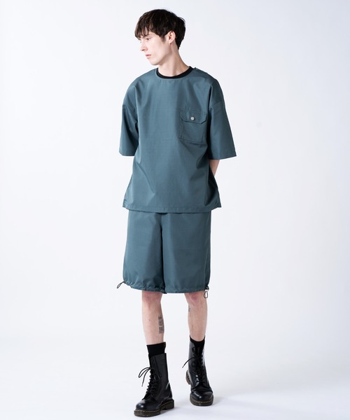 TAION(タイオン)の「【TAION(タイオン)】〈ユニセックス〉ノンダウン ミリタリー ハーフスリーブカットソー(Tシャツ/カットソー・メンズ・ブラック/オフホワイト/ライトブラウン/オリーブ/クリーム/グリーン系その他7/ダークオリーブ/ダークネイビー/チャコールグレー/ダークグリーン系/その他3/ダークグリーン・XL/L/XS/M/S)」の6枚目の写真