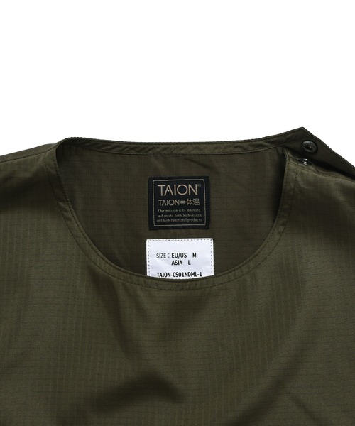 TAION(タイオン)の「【TAION(タイオン)】〈ユニセックス〉ノンダウン ミリタリー ハーフスリーブカットソー(Tシャツ/カットソー・メンズ・ブラック/オフホワイト/ライトブラウン/オリーブ/クリーム/グリーン系その他7/ダークオリーブ/ダークネイビー/チャコールグレー/ダークグリーン系/その他3/ダークグリーン・XL/L/XS/M/S)」の15枚目の写真