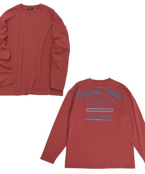 GLAZOS(グラソス)の「【大人向けサイズあり】【プチプラ】バックメッセージロゴ長袖Tシャツ(Tシャツ/カットソー・キッズ・ホワイト/オレンジ/ベージュ/ネイビー/インディゴブルー/グレー・140cm/150cm/160cm/170cm)」の6枚目の写真
