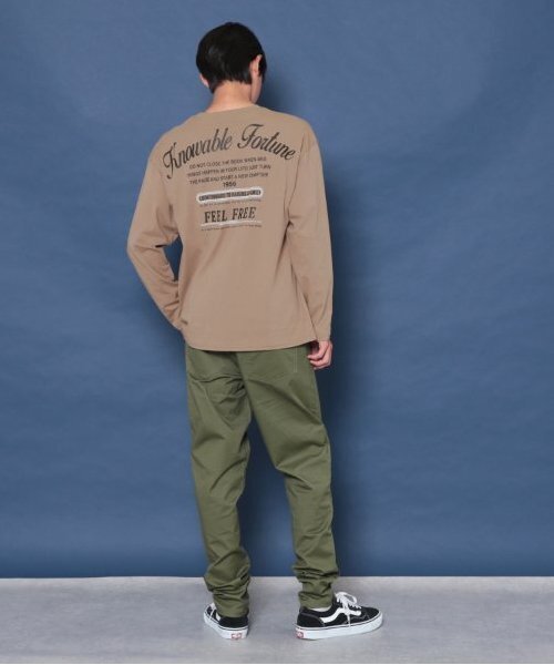 GLAZOS(グラソス)の「【大人向けサイズあり】【プチプラ】バックメッセージロゴ長袖Tシャツ(Tシャツ/カットソー・キッズ・ホワイト/オレンジ/ベージュ/ネイビー/インディゴブルー/グレー・140cm/150cm/160cm/170cm)」の7枚目の写真