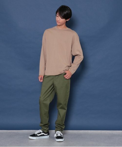 GLAZOS(グラソス)の「【大人向けサイズあり】【プチプラ】バックメッセージロゴ長袖Tシャツ(Tシャツ/カットソー・キッズ・ホワイト/オレンジ/ベージュ/ネイビー/インディゴブルー/グレー・140cm/150cm/160cm/170cm)」の8枚目の写真