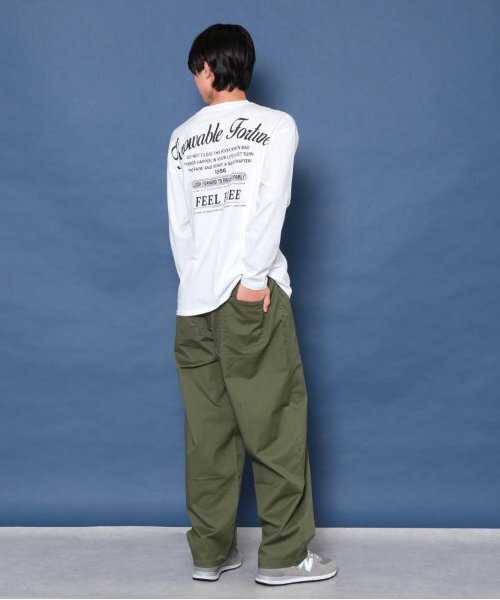 GLAZOS(グラソス)の「【大人向けサイズあり】【プチプラ】バックメッセージロゴ長袖Tシャツ(Tシャツ/カットソー・キッズ・ホワイト/オレンジ/ベージュ/ネイビー/インディゴブルー/グレー・140cm/150cm/160cm/170cm)」の9枚目の写真